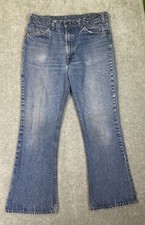 Vintage 70  s Levi  s 684 Orange Tab Bellbottom Flare Jeans Size 34x30