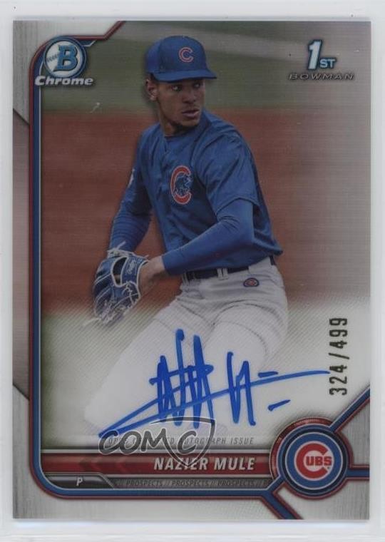 2022 Bowman Draft Chrome Pick Refractor 324/499 Nazier Mule #CDA-NME Auto 0ok8