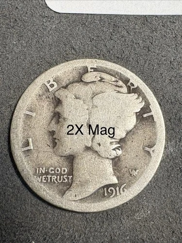 1916-S Mercury Silver Dime | 10c | US Coin | One Coin-Good Or Better Circulated