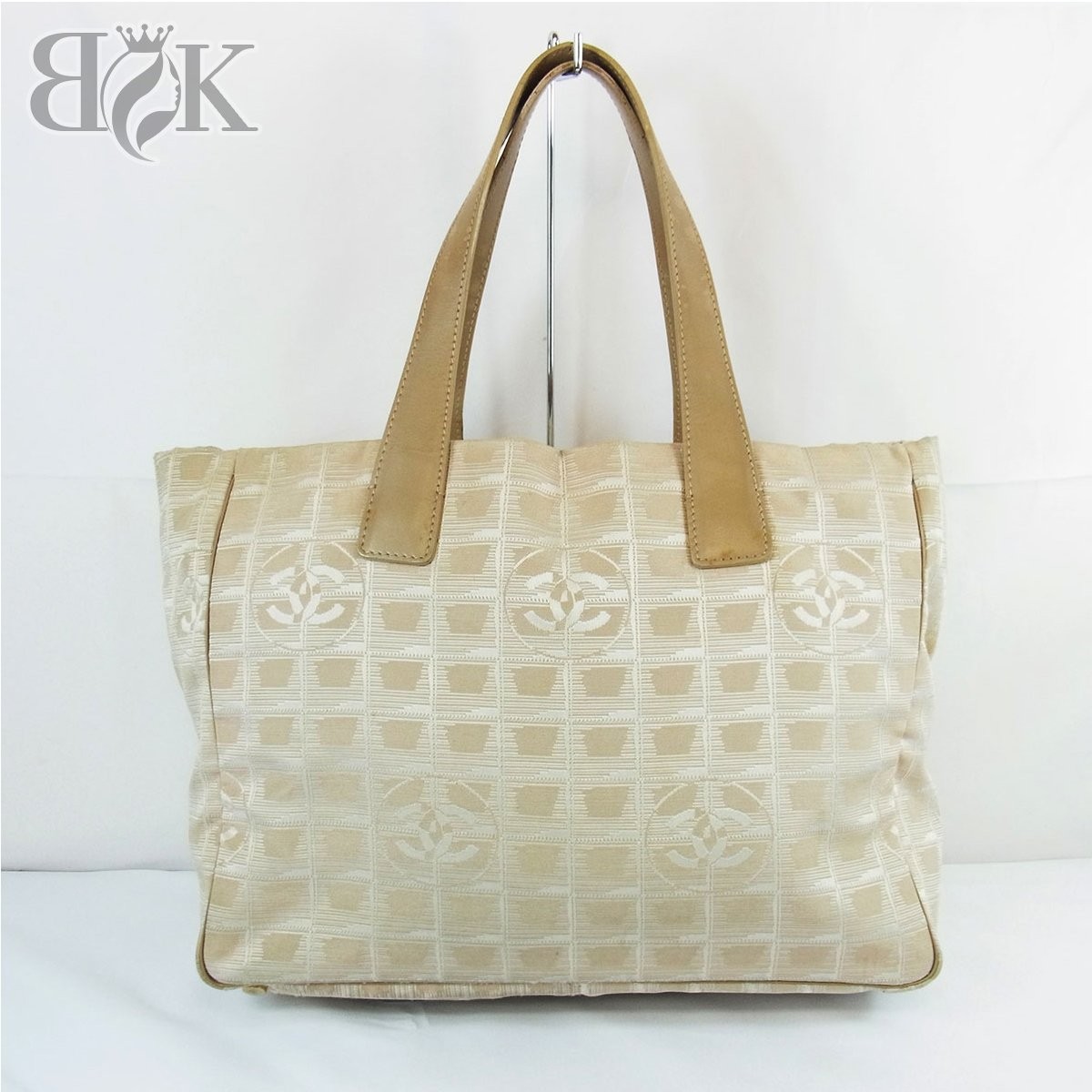 Chanel Beige Travel Line Tote Bag Preowned CQ334661