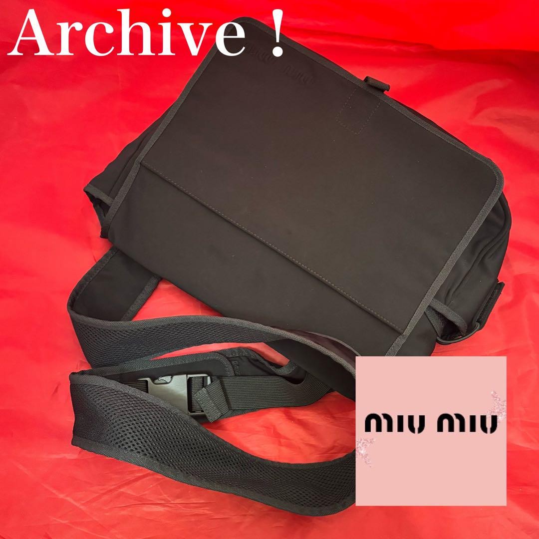 MiuMiu 90s Archive Vintage Canvas Shoulder Bag Black Used Rare | eBay
