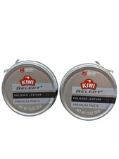 2x Kiwi Select BLACK Polished Leather Premium Paste 1 1/8 oz Each NEW