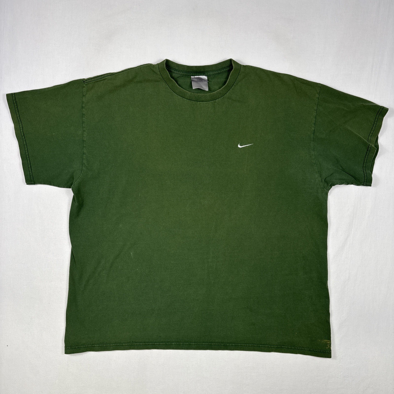 Vintage Nike Shirt Men's XL Green Embroidered Swoosh Casual Made In USA 90s