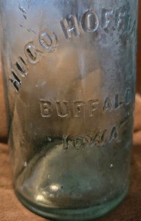 Rare Antique Hugo Hoffbauer Buffalo Iowa Blob Top Soda Water Bottle Brewery Beer