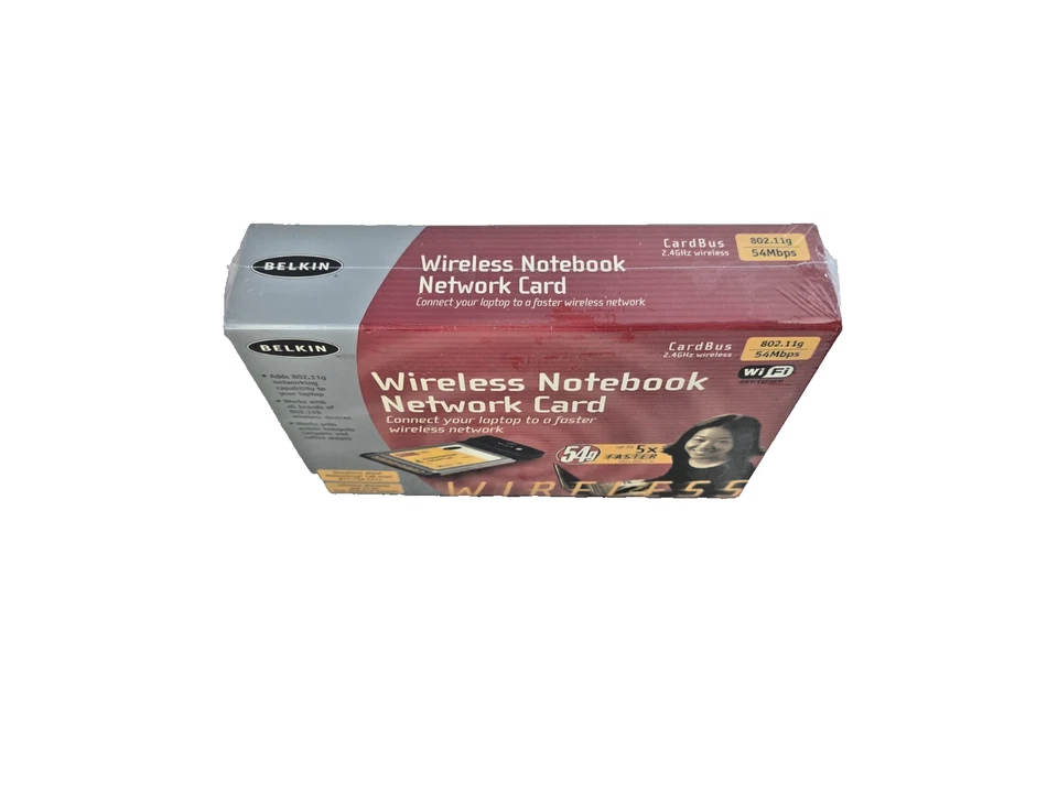 NUEVO Belkin FD507010 Cardbus 802.11g 54Mbps Inalámbrico PCMCIA Laptop Tarjeta de Red Foto 3 de 4