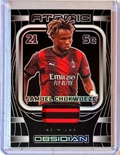 Samuel Chukwueze 2023-24 Panini Obsidian Atomic Material #AM-SC 145/199 AC Milan