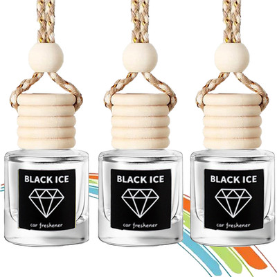 3-Pack Black Ice Car Air Freshener Clips   Long Scent for Car & Home