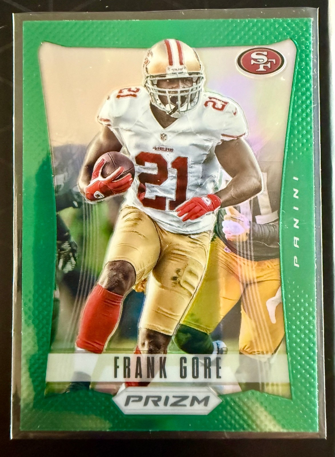 2012 Panini Prizm Football Frank Gore Green Prizm Parallel # 164