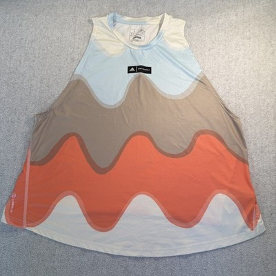 Adidas x Marimekko Sleeveless Running Stretch Tank Top Retro Wave Print Womens L