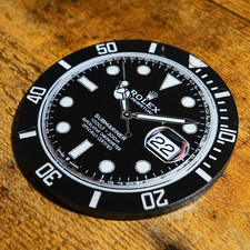 Rolex Submariner Black Watch Dial Coaster Drink Holder Man Cave Bar Desk Gift