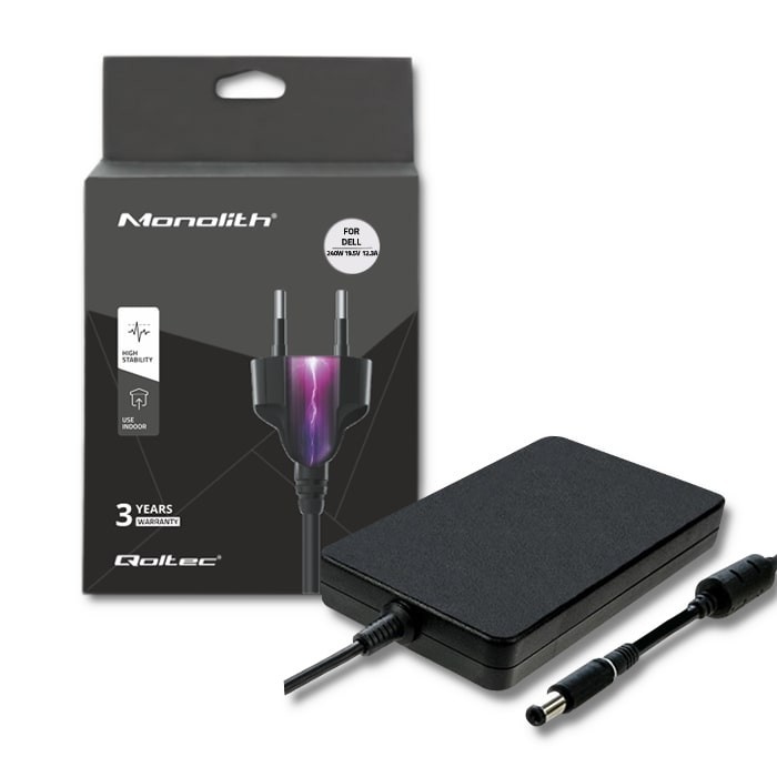 5901878517483 Адаптер питания для Dell 240 Вт, 19,5 В, 12,3А Qoltec