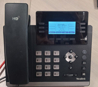 Yealink SIP-T41P Corded VoIP Desk Phone Factory Reset With  Cord & Stand
