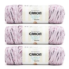 Simply Soft Speckle Wisteria Yarn - 3 Pack of 5oz/141g - Acrylic - 4 Worsted ...