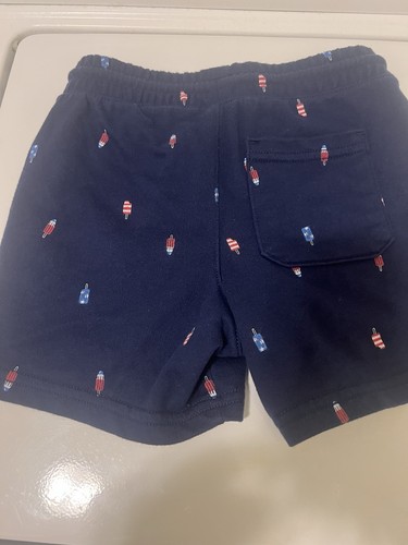 Carters Boys Size 6 Bomb Pop Shorts Elastic Waist With Drawstring - Picture 2 of 3