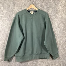 Vintage Russell Athletic Crewneck Sweatshirt Med High Cotton Sage Green Retro