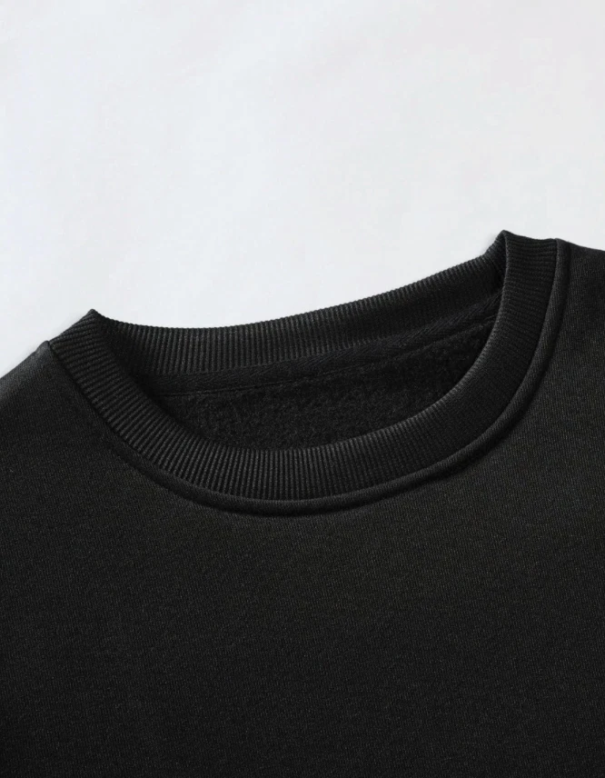 Sudadera Negra con gráficos florales para Hombre Abrigo Sueter Invierno Foto 3 de 4