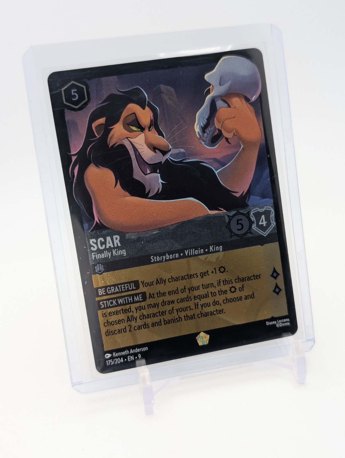 Lorcana - Scar - Finally King - COLD FOIL Legendary 175/204 - Fabled NM