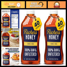 100 Pure Raw Unfiltered Honey - All-Natural Sweetener, Rich Flavor, 40 oz 2 Pa