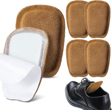 3 Pairs Shoe Tongue Pads Soft Suede Leather Self Adhesive Inserts for Men Women