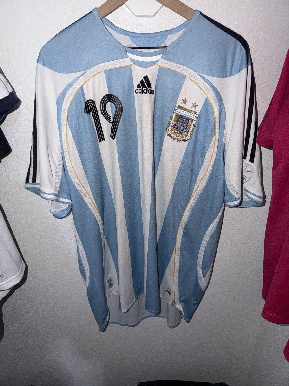 adidas Argentina world cup 2006 Lionel Messi #19 size XL AUTHENTIC  