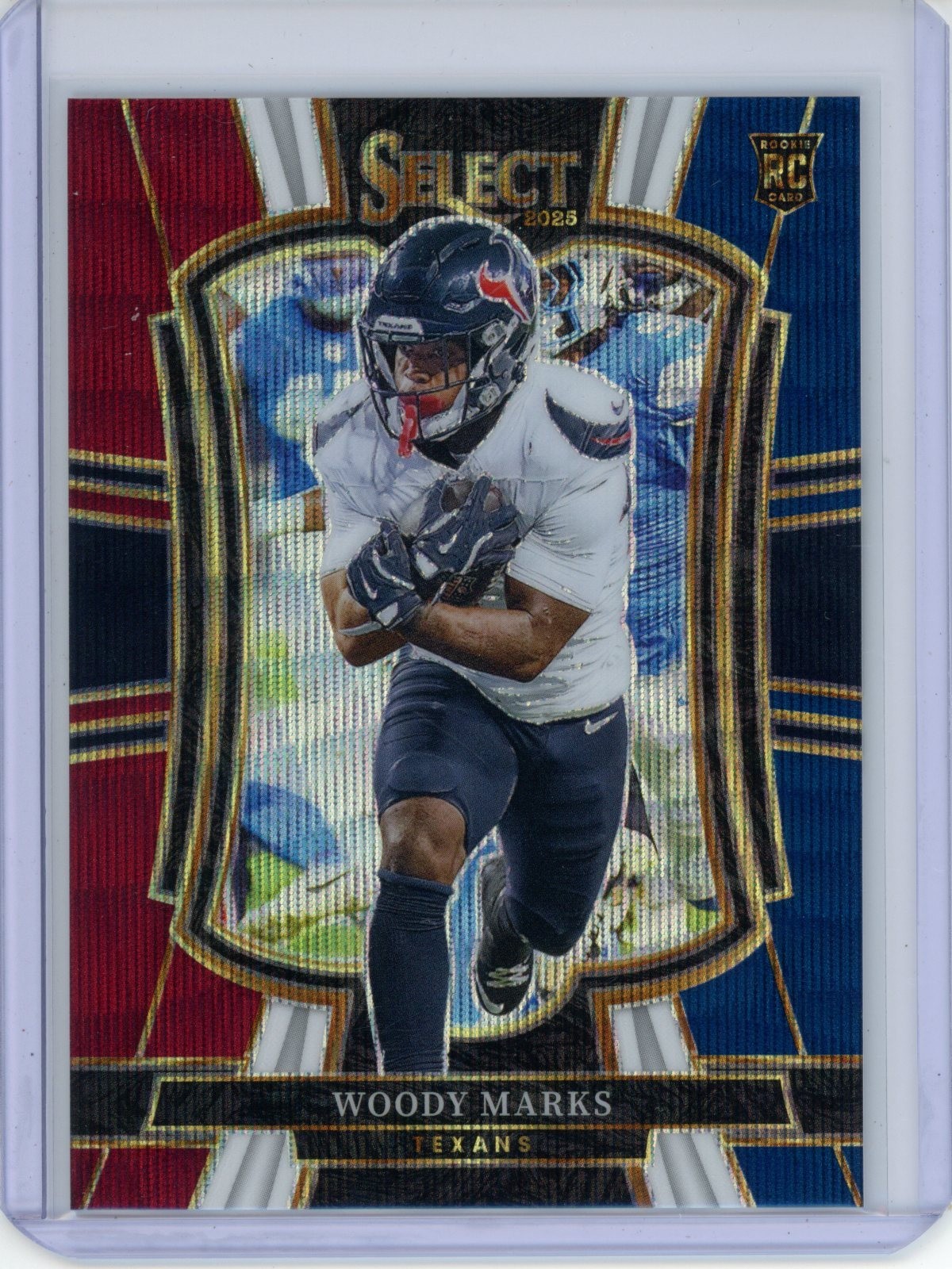 2025 Select Premier Level Woody Marks RC /299 Tri-Color Prizm #135 Texans