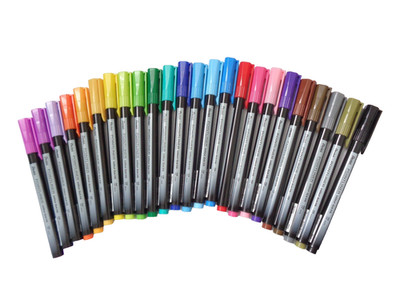 24 Stück Fineliner Pentel Pointliner colour dye ink S40