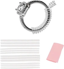 12-Pack Invisible Ring Sizer Adjuster Spiral Bands Clear TPU Guard for Loose Rin