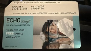 2004 Echo Davidoff Fragrance Metrocard New