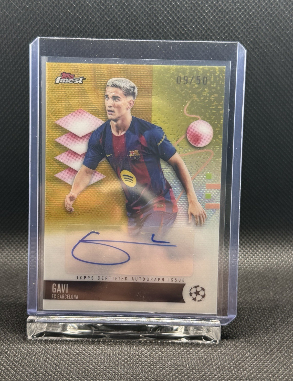 Topps 2026 Finest UEFA Club Comps Gavi Auto FC Barcelona #BA-GA /50