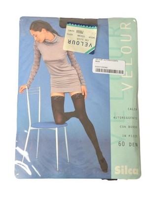 SILCA 60 Denier Halterlose Strümpfe mit elegantem Spitzenrand Artikel VELOURS HO