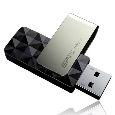 64 GB Silicon Power B30 Blaze USB3.0 Flash Drive Swivel Style, USB 3.1 Gen1 (USB