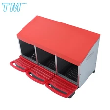 Durable Metal Chicken Nesting Boxes Laying Eggs Chicken Coop Hen Nest Box 3 Hole