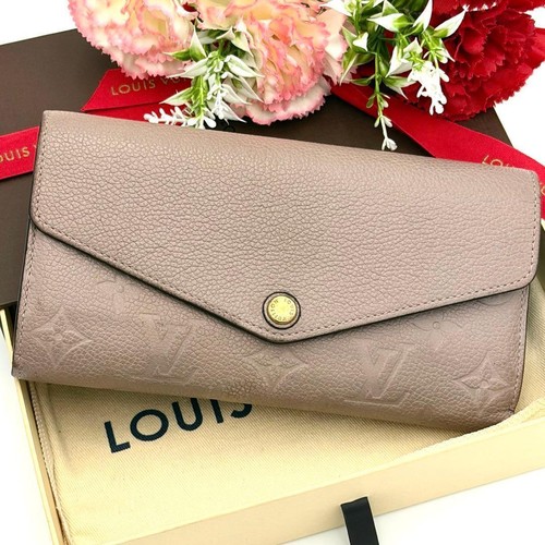 Louis Vuitton Monogram Empreinte Sarah Long Wallet Gold Japan 0711955
