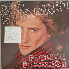 Rod Stewart Foolish Behaviour Vinyl Record LP VG/VG RVLP 11 1980 + Poster