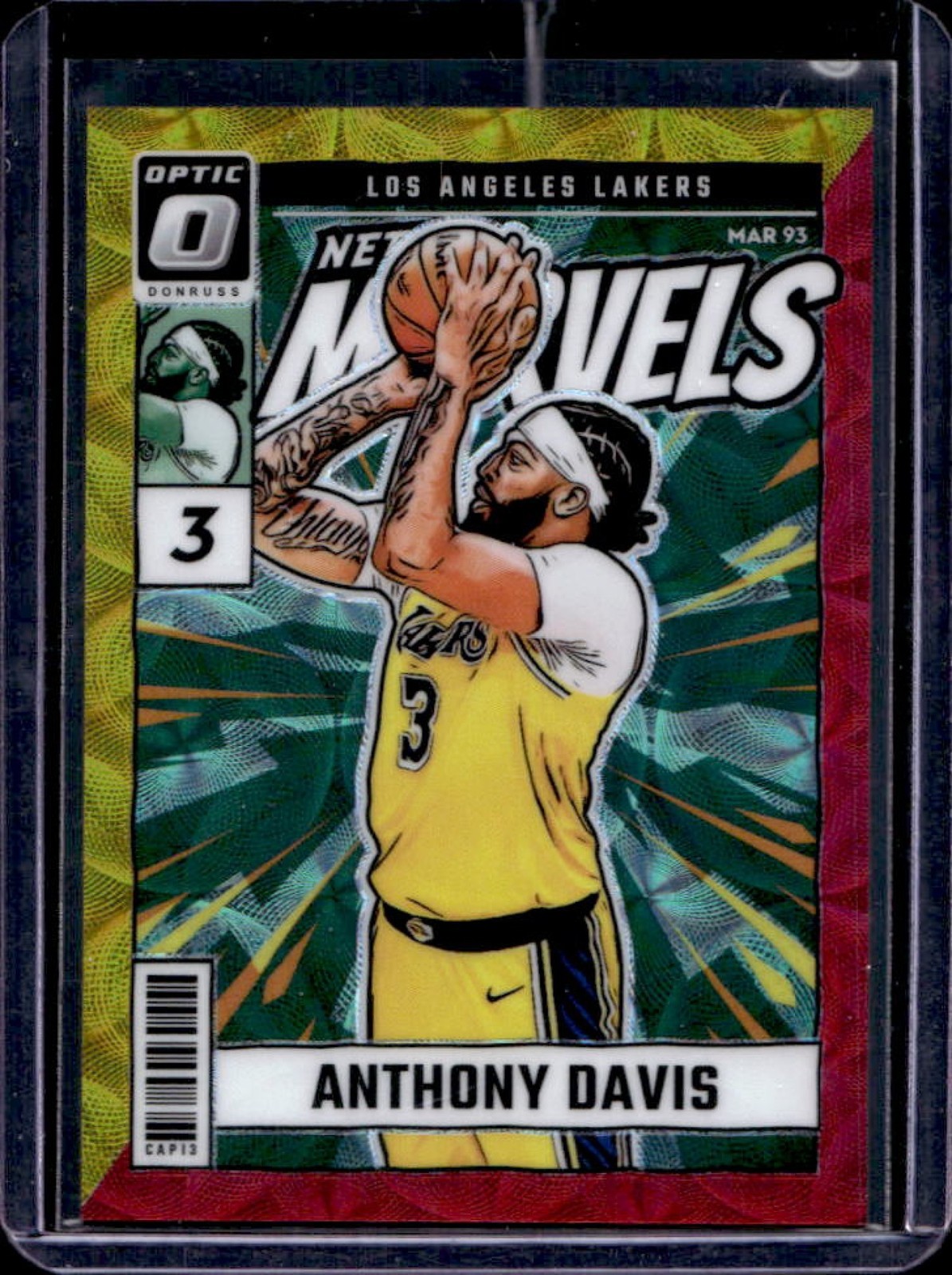 2024-25 Donruss Optic Anthony Davis Net Marvels Red & Gold International #/99