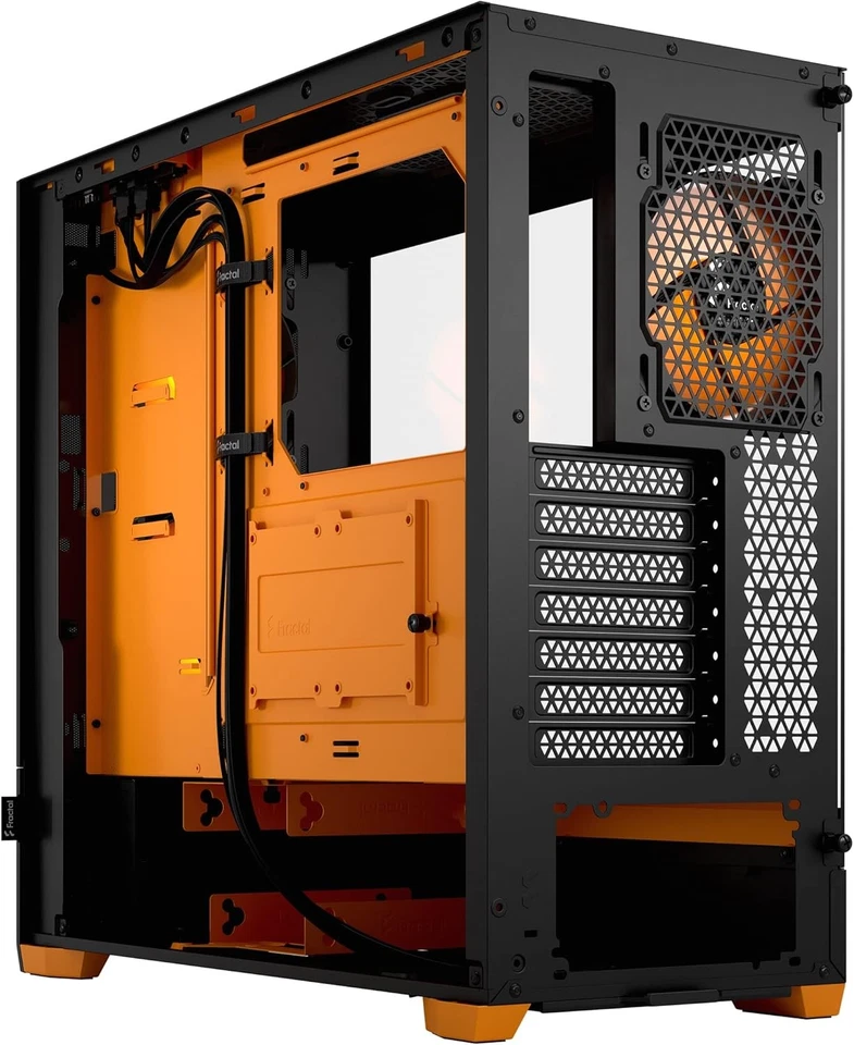 Fractal Design Pop Air RGB Orange Core - Tempered Glass Clear Tint - Honeycomb M - Image 2 of 4