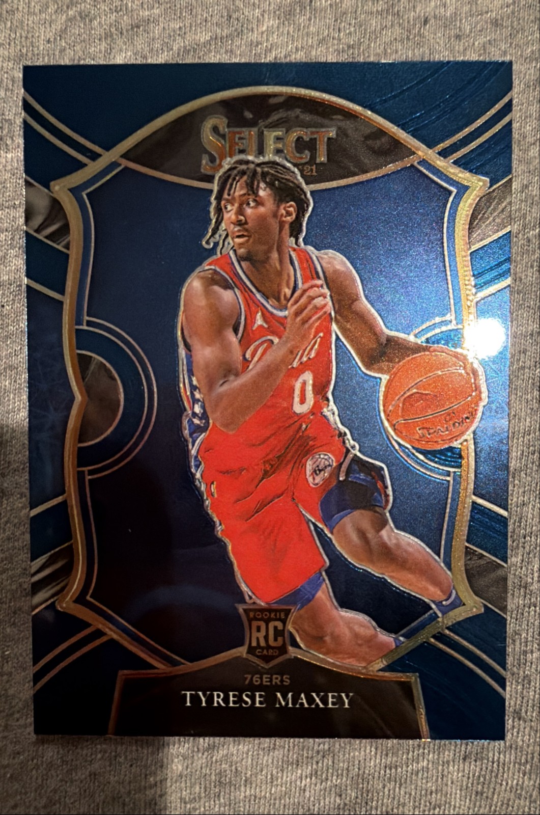 2020-21 Panini Select - Concourse Tyrese Maxey #81 Blue Prizm (RC)