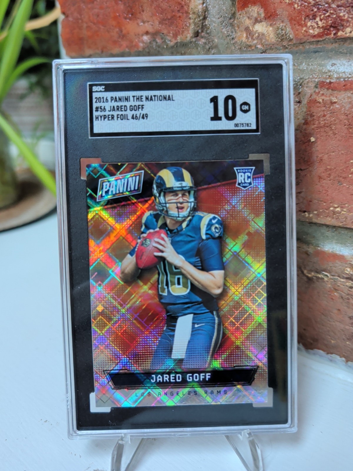 2016 Panini National Convention - Jared Goff Rook #56 Hyperfoil /49 (RC) SGC 10