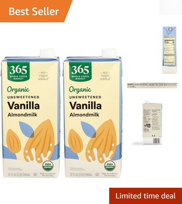 Organic Unsweetened Vanilla Almond Milk, 32 Fl Oz Pack of 2