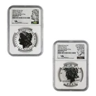 2023-S Morgan & Peace Two-Coin Set NGC PF-70 FDOI