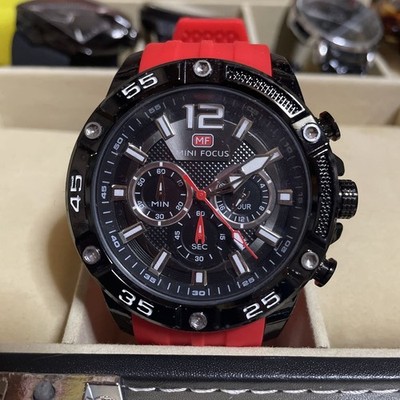 Mf Mini Focus Analog Quartz Men Rubber Band Watch Vintage 776166116