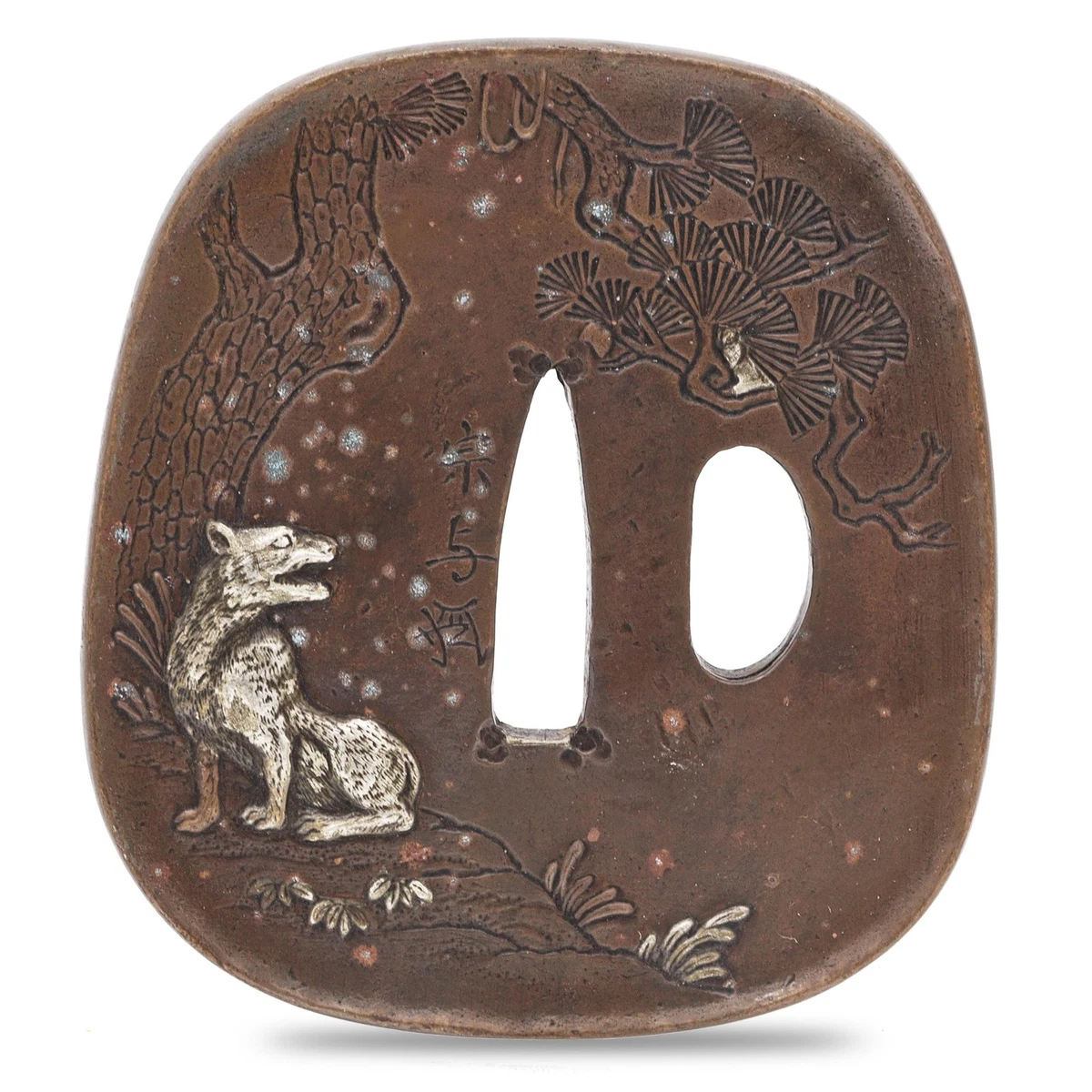 黄铜古董日本刀镡| eBay