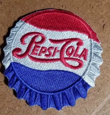 embroidered Patch   Pepsi-Cola approx 2.75"