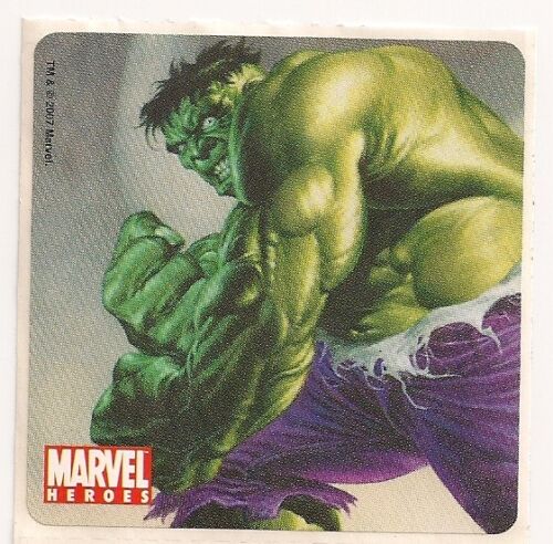 2007 MARVEL HEROES STICKER #4 THE INCREDIBLE HULK - Picture 1 of 1