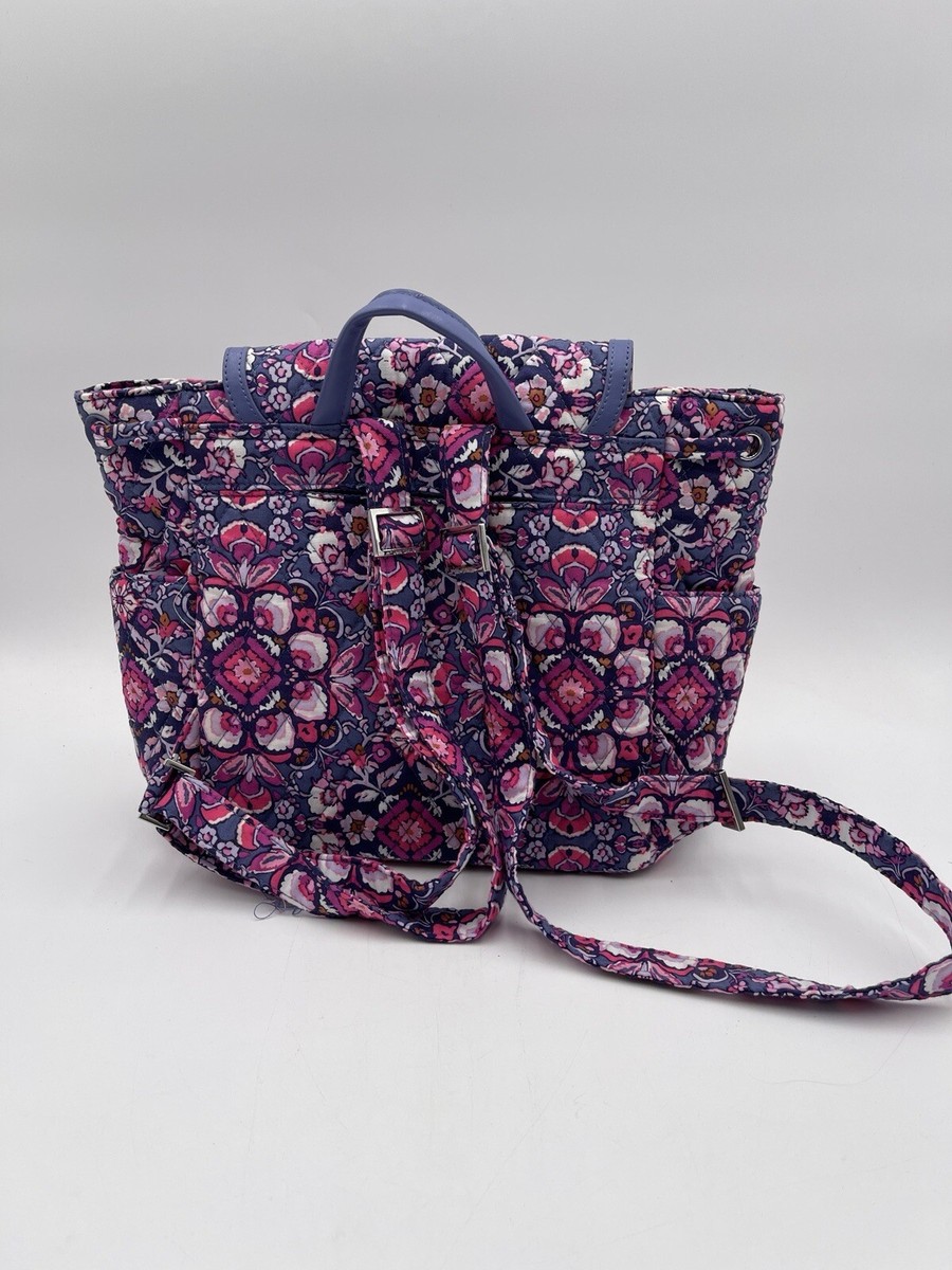 Vera Bradley Fashion Drawsting Backpack small Magenta Medallion NEW s-l400.jpg main image 4