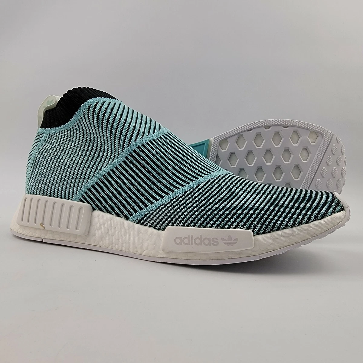 opretholde Shining stak Adidas Parley NMD CS1 Primeknit Blue Spirit Black Running Shoes AC8597 Mens  10 | eBay