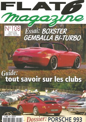 FLAT 6 MAG. Nr. 108 BOXSTER GEMBALLA BI-TURBO / PORSCHE 993 / BEHEIZT. INNENRAUM 911