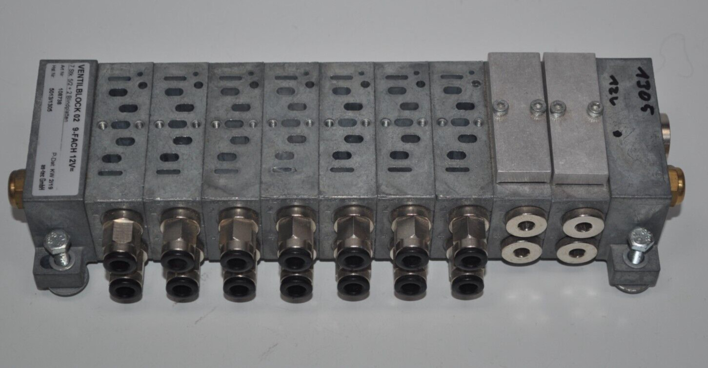 Aventics Rexroth Ventilblock 02 Solenoid Valve Manifold - up to 9 Positions
