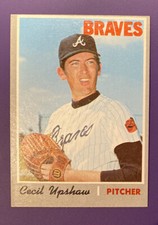 Cecil Upshaw 1970  #295 Topps Baseball Card - Super Nice - Excellent +