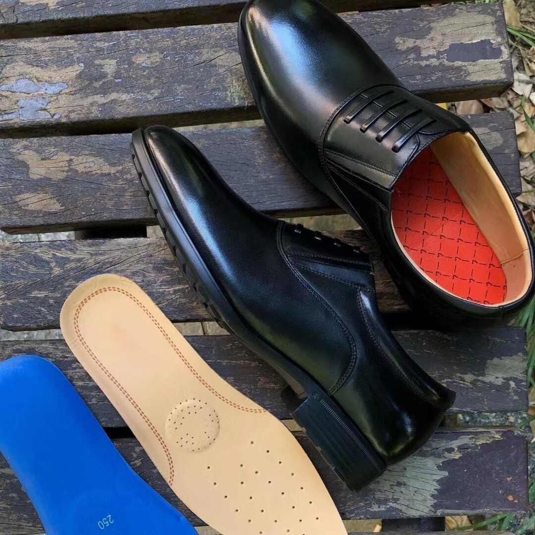 SAOLA Scarpe da lavoro stringate uomo vera pelle comode nere punta tonda Oxford scarpe